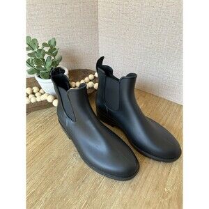 New Asgard Women's Waterproof Chelsea Rain Boots – Size 7 (EU 37) Black